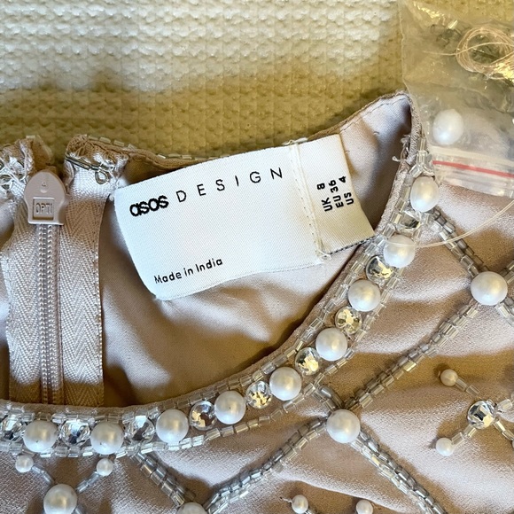 ASOS Pearl Beaded Bridesmaid Dress / Evening Dress / Prom Dress - Picture 6 of 6